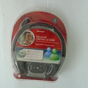 Microsoft LifeChat LX-3000 Digital USB Headset Noise Cancelling Microphone